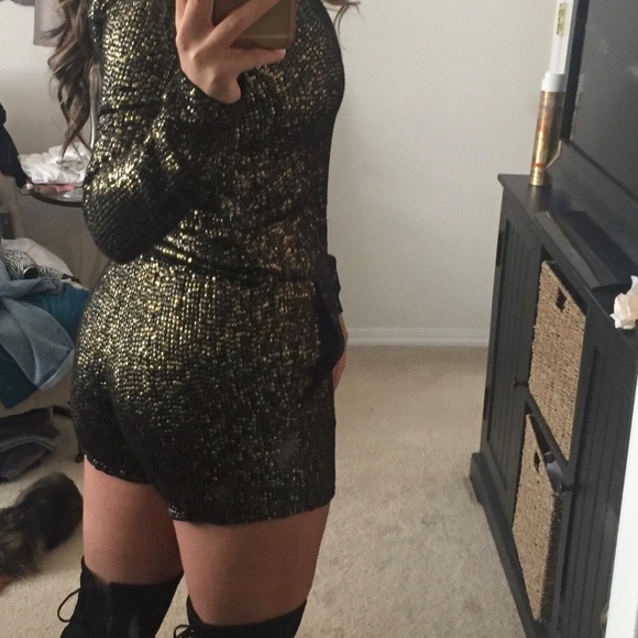 S Free People Metallic Romper New with Tags - Picture 6 of 10